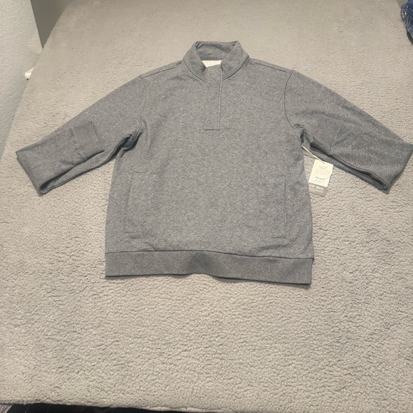 New Vuori Mens Cypress 1/4 Zip 2.0 Pullover Heather Grey Size Large V298 - Picture 1 of 16